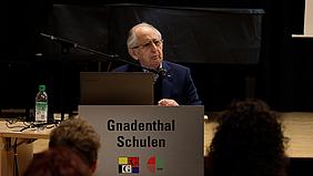 Zeizeuge und Holocaust-Überlebender Abba Naor. Foto: Johannes Heim/pde